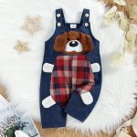 ODASIRA Baby Boy Clothes Infant Outfits Long Sleeve Plaid Bodysuit Romper + Jeans Overalls Jumpsuit Pants Sets - Image 5